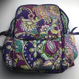 Vera Bradley Backpack purple teal green great condition could use a clean